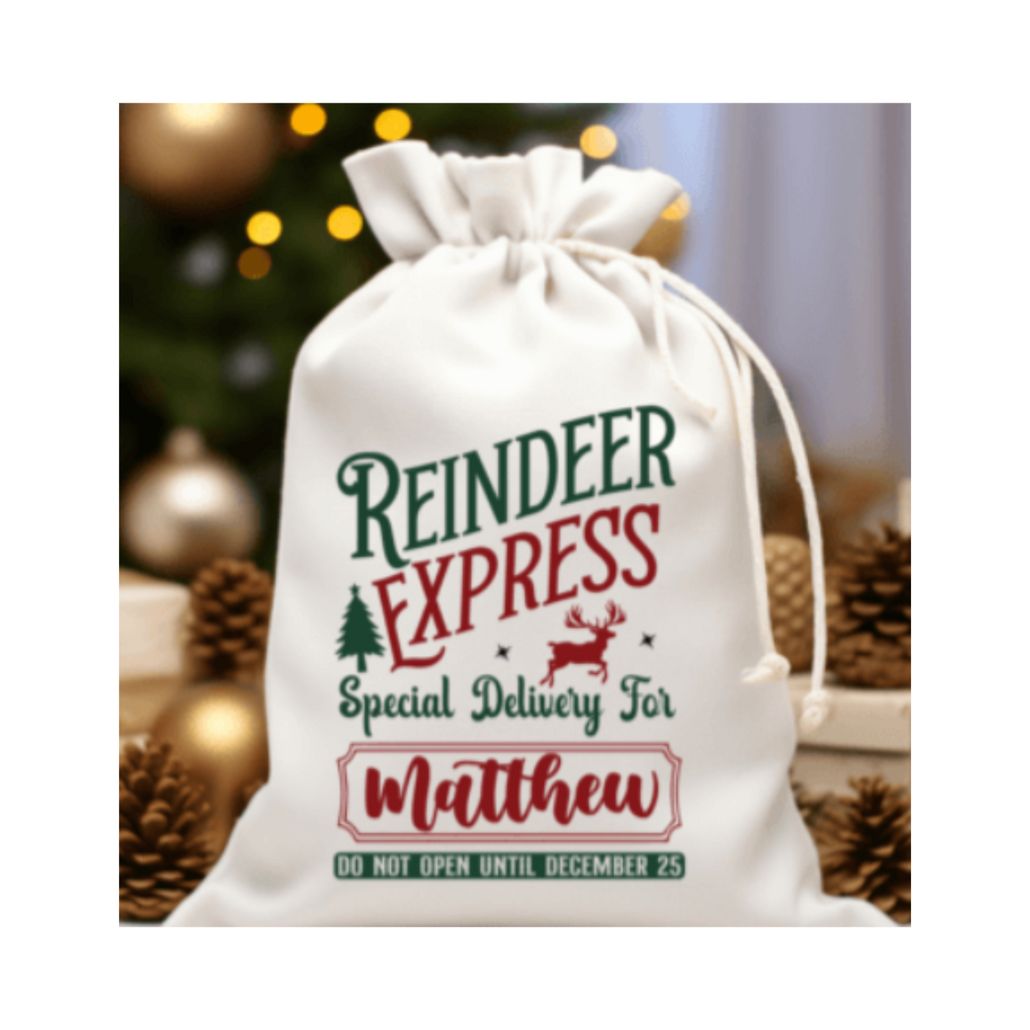 Saco de Papá Noel/festivo personalizado