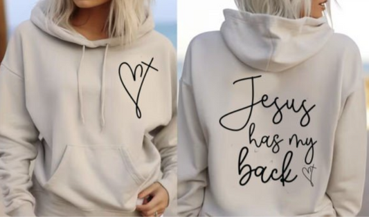 Sudadera con capucha "Jesús me respalda"