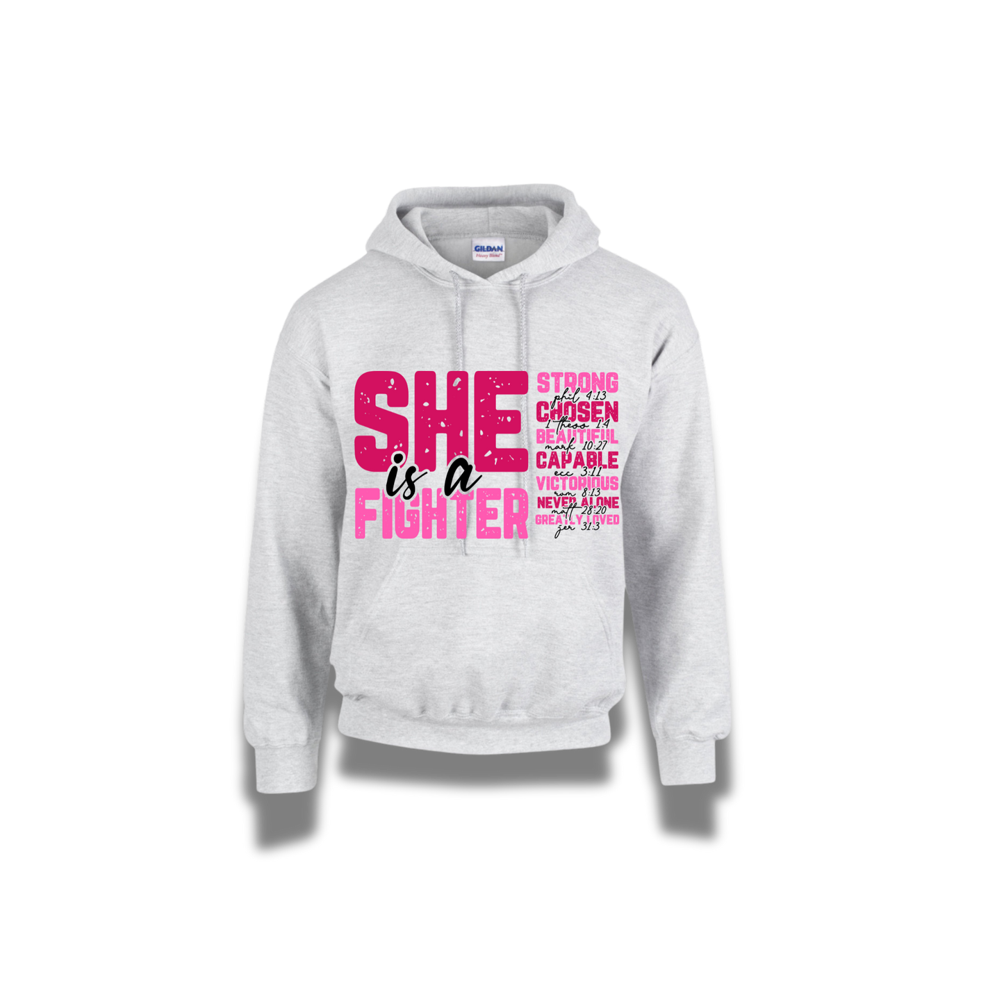 Breast Cancer Hoodie- She is a fighter