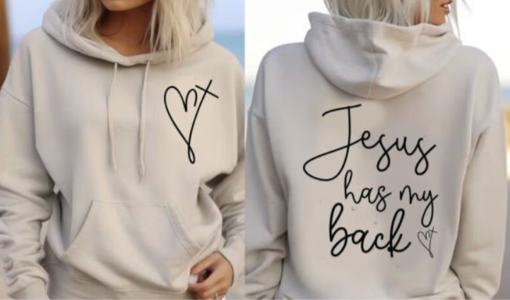 Jesus Has my back Hoodie